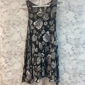 Black floral Free People dress/tunic